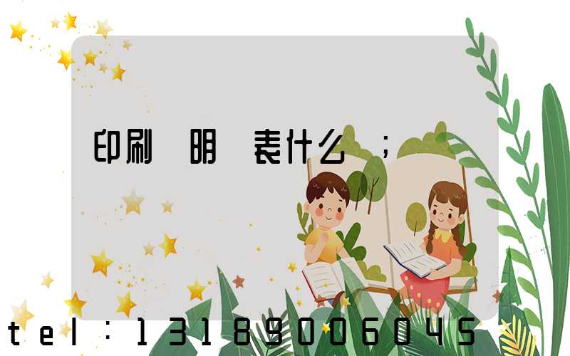 印刷費明細表什么樣
